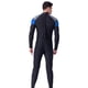 thumbnail image 4 of Traje de neopreno de 3 mm para hombre Traje de neopreno Traje de cuerpo completo Buceo Surf Pesca - Azul Negro Gris XXL Macarena Traje de neopreno para hombre, 4 of 8