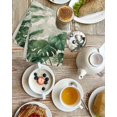 thumbnail image 4 of Palm Leaves Tropical Kitchen Dish Towels for Drying Dishes Set of 4, Green Botanical Summer Linen Waffle Weave Microfiber Hand Tea Bathroom Towels Quick Dry & Absorbent Towel 15.7x23.6, 4 of 7