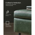 thumbnail image 3 of VASAGLE EKHO Collection - Storage Ottoman Bench, Entryway Bedroom Bench, 15 Gallons, Synthetic Leather with Stitching, Mid-Century Modern, Safety Hinges, Loads 660 lb, Forest Green, 3 of 6