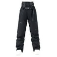 thumbnail image 2 of Women Ski Pants Men Snow Bibs with Detachable Strap Snowboard Overall Insulated Windproof Waterproof for Winter Outdoor Sports Black L, 2 of 5
