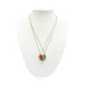 Wonder Nation Girls BFF Multicolored Enameled Magnetic Heart Friendship Necklaces.