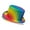 Rainbow side, variant on Rainbow Color Tall Hat for Stage Performances Masquerade Headwear Gentleman Hat for Carnivals Party Theme Event Supply