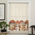 thumbnail image 4 of Fall Mushroom Semi Sheer Curtains Drapes for Living Room, Bedroom, French Doors Window 45 Inches Long, Thanksgiving Botanical Farmhouse Burlap Rod Pocket Chiffon Curtain Drapery Voile Drape Panel, 4 of 6