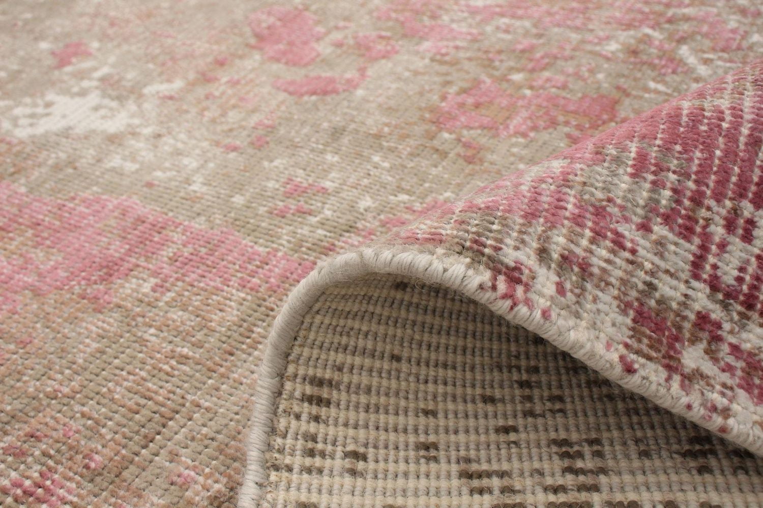 ECARPETGALLERY 5'0" x 7'8"  Contemporary Galleria Hand Loomed Area Rug for Living Room, Dining Room and Bedroom in Pink