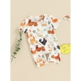thumbnail image 3 of Bagilaanoe Newborn Baby Boys Summer One-pieces Print Short Sleeve Jumpsuit 3M 6M 9M 12M Infant Romper Casual Clothing, 3 of 9