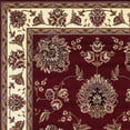 thumbnail image 3 of 2' x 8' Red or Ivory Floral Bordered Runner Rug, 3 of 3