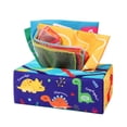 thumbnail image 2 of Caja de pañuelos de juguete, juguete sensorial, cuadrado de desarrollo para la educación temprana, pañuelo pequeño 10 seda 3, 2 of 9