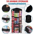 thumbnail image 3 of ProPik Organizador de almacenamiento de papel de regalo de doble cara colgante con múltiples bolsillos Organice su papel de regalo Bolsas de regalo Lazos Cintas 40 "X 17" Se adapta a rollos de 40 pulg, 3 of 9