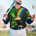 thumbnail image 5 of KLL St. Patrick's Day4 for Men's Baseball Shirts,Short Sleeve Casual Shirts Button Down Shirt for Men Beach Summer Wedding Shirt-4X-Large, 5 of 7