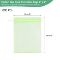 thumbnail image 3 of Uxcell 200 Pack Fruit Protection Bags - 6x8 Inch Fruit Netting Bags with Drawstring Apply to Plants(Green), 3 of 7