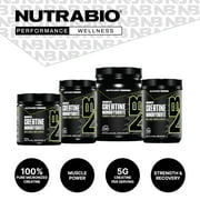 NutraBio Creatine Monohydrate Powder, Unflavored, 1000 g - Supports Muscle Energy, Recovery, and Strength