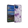 thumbnail image 1 of Compatible with Moto One 5G Phone Case, Purple-Floral-2 Case Men Women, Flexible Silicone Shockproof Case for Moto One 5G, 1 of 1