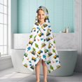thumbnail image 6 of Cartoon Construction Vehicles Trees Hooded Bath Towel，50"x30" for Ages 3 To 12 Kids, Quick Dry Lightweight Soft Microfiber Hood Beach Towel Cover Up for Kids, 6 of 7