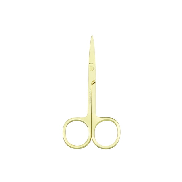 Vogacara Alicates para cutículas de uñas Tijeras de acero inoxidable Galvanoplastia Recortadora de cejas plantillas de cejas chapado en oro Vogacara CE011500-02