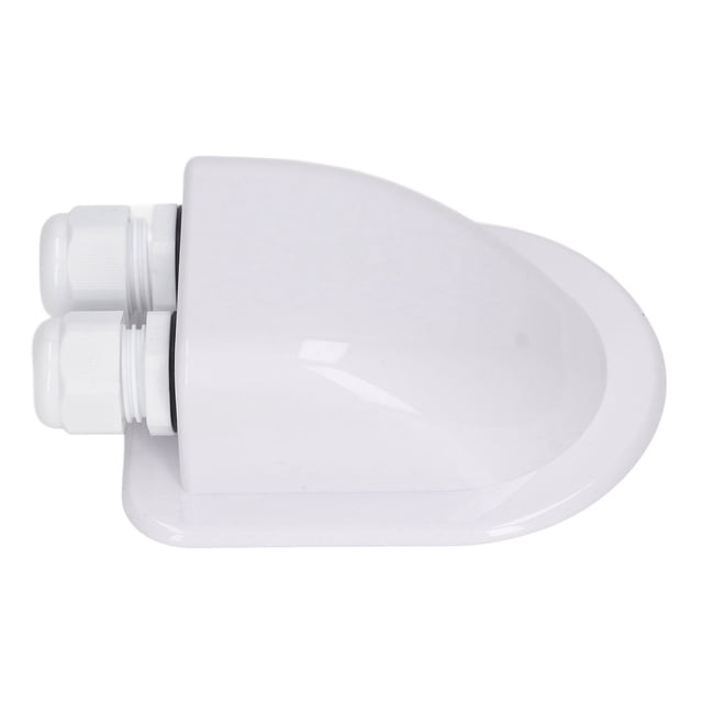ABS Cable Junction Box Waterproof Solar Panel Double Wire Cable Entry Gland Box for External Power Wiring White