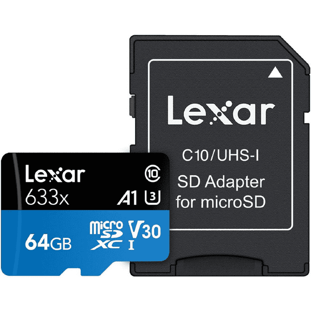Lexar 64gb Micro Sd Card Uhs I U3 V30 Class 10 Tf Memory Card With Adapter Walmart Com Walmart Com