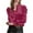 Hot Pink, variant on Velvet Mock Neck Shirts for Women Front Cutout Puff Long Sleeve Tops Vintage Solid Elegant Blouse Top Lightweight Slim-Fit Pullover Business Casual Outfits Fall Spring Clothes Green S
