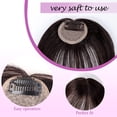 thumbnail image 5 of Clip In Bangs Clip In Hair Extensions Real Human Hair Halo Hair 100% Human Hair Hairextensions Wispy Bangs Fringe With Temples Hairpieces Air Bangs Dark Brown, 5 of 5