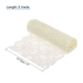 thumbnail image 2 of Unique Bargains Lace Ribbon 5 Yards 7 Inch Lace Flower Trim for Craft Headbands Wedding Pure White, 2 of 5
