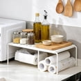 thumbnail image 6 of Expandable Kitchen Shelf, Adjustable Cabinet Organizer, Multifunctional Space Saving Rack for Countertop Pantry Wardrobe Storage, 6 of 6