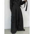thumbnail image 3 of INCERUN Men's Oversized Black Wide Leg Pockets Gothic Pants Casual Trousers with Belt, 3 of 8