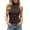 0615liBrown, variant on Womens Turtleneck Tank Tops Summer Sleeveless Camisole Tops Causal Backless Pleaded Solid Slim Tee Shirts 0615liRed M
