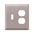 thumbnail image 1 of 163TDBN 1 Toggle 1 Duplex Wall Plate  Brushed Nickel, 1 of 1