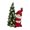 B, variant on B Resin Christmas Gnome Figurines 2 Styles Santa Gnome Statues With Christmas Tree Ornament Ball Mini Winter Decor