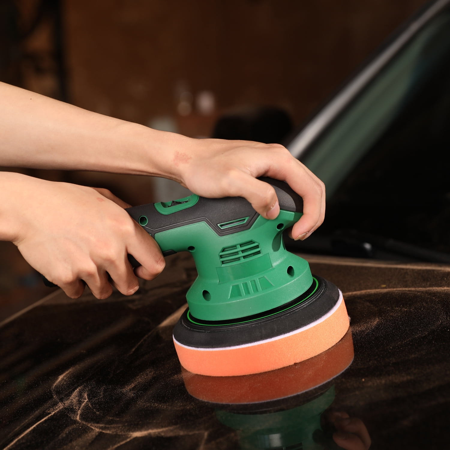 AUTIWOZ Cordless Car Buffer Polisher - 2Pcs 12V Lithium Rechargeable ...