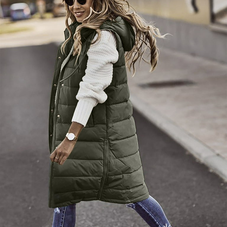 Long packable down vest discount