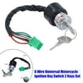 thumbnail image 2 of 6 Wire Universal Motorcycle Ignition Key Switch 2 Keys Set 50CC 90CC 110CC 125cc, 2 of 6