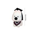 thumbnail image 3 of Terrier Plush Keychain Doll, Soft Stuffed Animal Pendant Accessory, Graduation Souvenir Decorative Charm, Lightweight Portable Plush Keyring For Bag Backpack Ornament Gift, 3 of 6