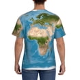thumbnail image 3 of Qekee Earth View World Map Classic Fit T-Shirt Men's Shirt Men's Tight Short Sleeves for Exercise, Running, Mountaineering - Earth View World Map, 3 of 9