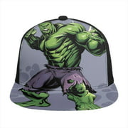 Flat Bill Brim Adjustable Baseball Cap Hip Hop Hat Hulk