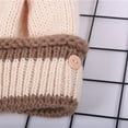 thumbnail image 7 of SPRING PARK 3Pcs/Set Winter Women Thicken Warm Knitted Pompom Beanie Hat Cap Scarf Face Mask Set, 7 of 7