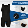 thumbnail image 2 of Mens Shapewear Tummy Control Bodysuit Waist Trainer Full Body Shaper Fajas Compression Shorts Slim Belly, 2 of 5