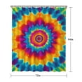 thumbnail image 5 of Colorful Rainbow Tie Dye Spiral Pattern Shower Curtain 72"x84" ,Bathroom Decorative Shower Curtains Set with 12 Hooks,Modern Waterproof Washable Shower Curtain, 5 of 6