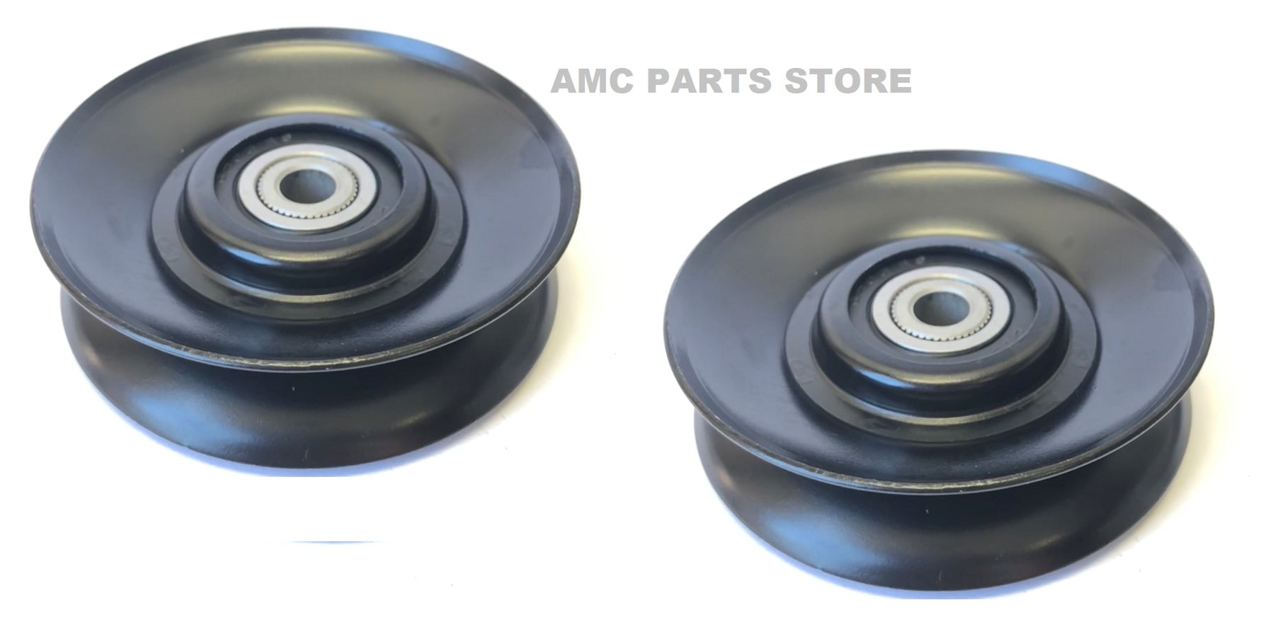 AMC Parts Store Set of 2 Heavy Duty VIdler Pulleys Replace Pulley