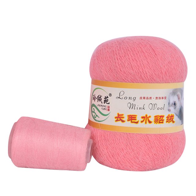Suéter Hilo de felpa Largo sombrero bufanda anti-pilling tejido a mano Hilo de punto de ganchillo de invierno 2 Piezas Vogacara HA2566-05B