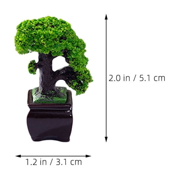 unbranded 7Pcs Dollhouse Furniture Assorted Color Resin Realistic Miniature Trees