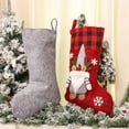 thumbnail image 3 of Christmas Stocking, Big Size Xmas Stockings Decoration, 18 Inch 3D Faceless Doll Forester Christmas Stockings for Family, Party, Holiday Decor, 3 of 6