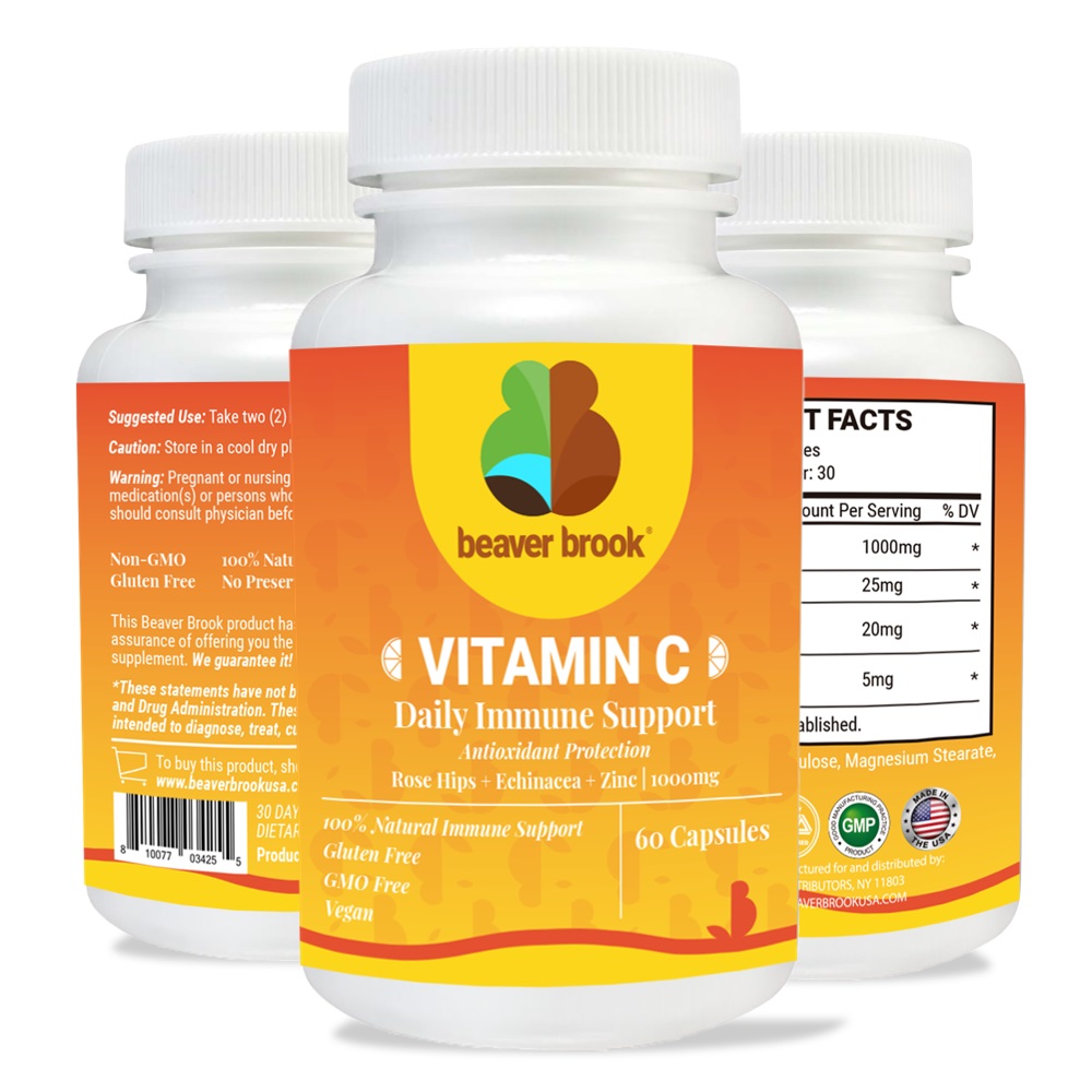 Vitamin C 1000mg with Rose Hips, Zinc & Echinacea Maintains Healthy