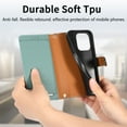 thumbnail image 6 of for Samsung Galaxy A24 (4G) Leather Phone Case Wallet Zipper Pocket Cowhide Pattern Folio Flip Cover, RFID Anti-theft Card Holder Cash Slot, Double Magnetic Buckle, Wrist Strap, 6 of 9