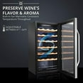 thumbnail image 3 of Ivation 28 Bottle Compressor Wine Cooler Refrigerator W/ Lock, Silver, 3 of 6