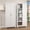 White-75''H-Arc, variant on SteeLoong 75"H Kitchen Pantry Cabinet,Metal Storage Cabinet, with 2 Door and 4 Adjustable Shelves,White Cupboard for Livingroom,Pantry,Kitchen