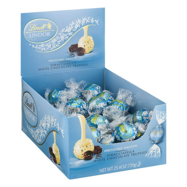 Lindt LINDOR Stracciatella Chocolate Truffles, 25.4 oz, 60 Count