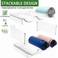 thumbnail image 3 of 4 Pack Water Bottle Organizer, Stackable Kitchen Pantry Organization and Storage Shelf, Plastic Bottle Holder for Fridge Kitchen Cabinet Organizer and Storage, Tumbler Mug Cup Organizer, 3 of 8