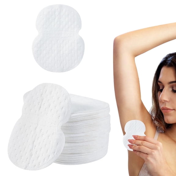 CEYAZYE 100Pcs Underarm Sweat Pads for Women and Men,Disposable Armpit Sweat Pads Dress Shields Premium Absorbent Sweat Guards Comfortable Non Visible Unflavored Extra