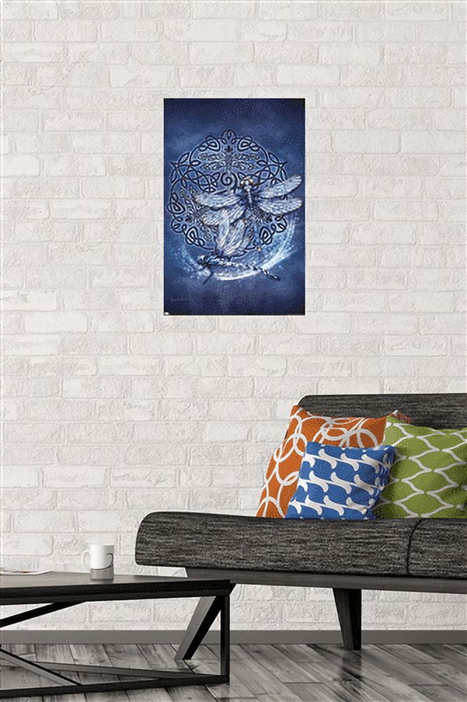 Brigid Ashwood - Celtic Dragonfly Wall Poster, 14.725" x 22.375"