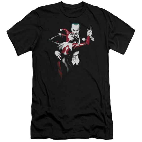Batman - Harley And Joker - Premium Slim Fit Short Sleeve Shirt - Large